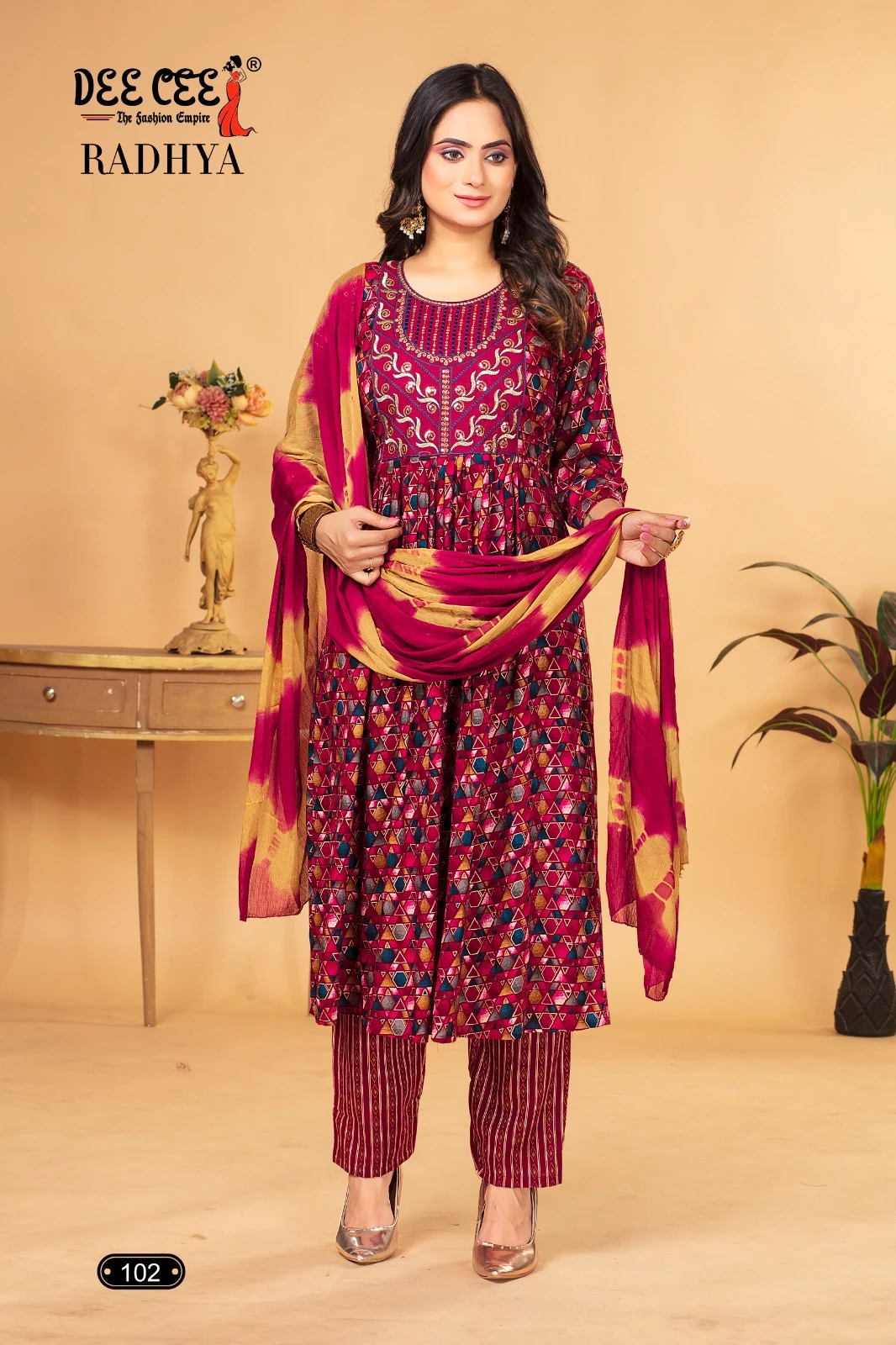 Deecee Radhya Rayon Foil Print Wholesale Readymade Salwar Suit Catalog — Wholesale Salwar Suits, MPA wholesale from Surat - Gallery Image 2